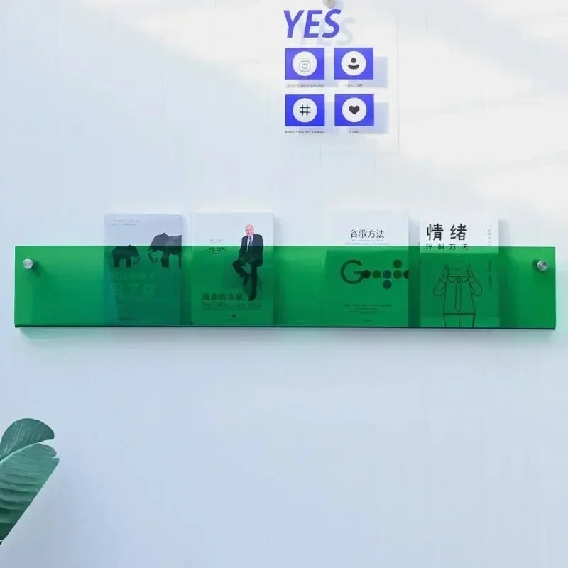 Acrylic Floating Shelf with Wall Mount and Front Barrier for Books and Magazines - Image 18