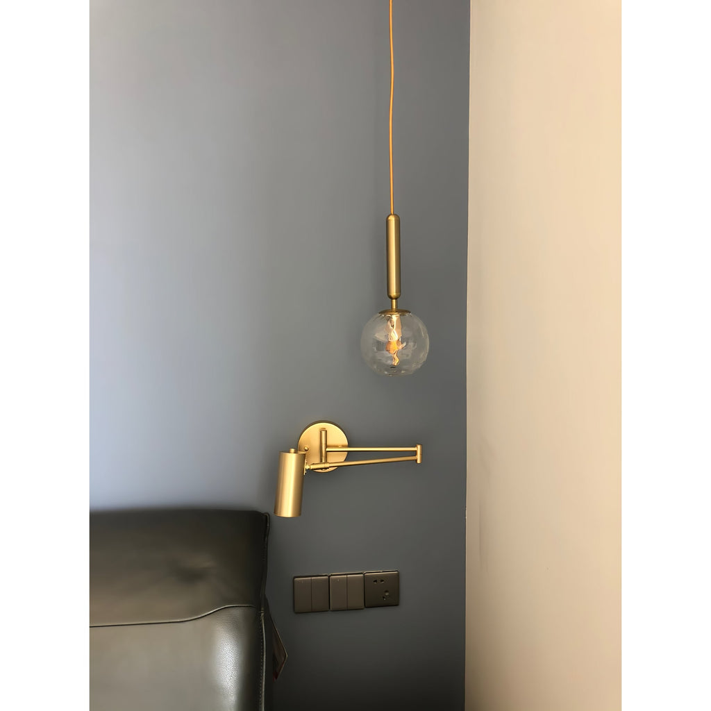 Adjustable Swing Arm Wall Sconce with Cylindrical LED Spotlight and Directional Reading Light - Image 15