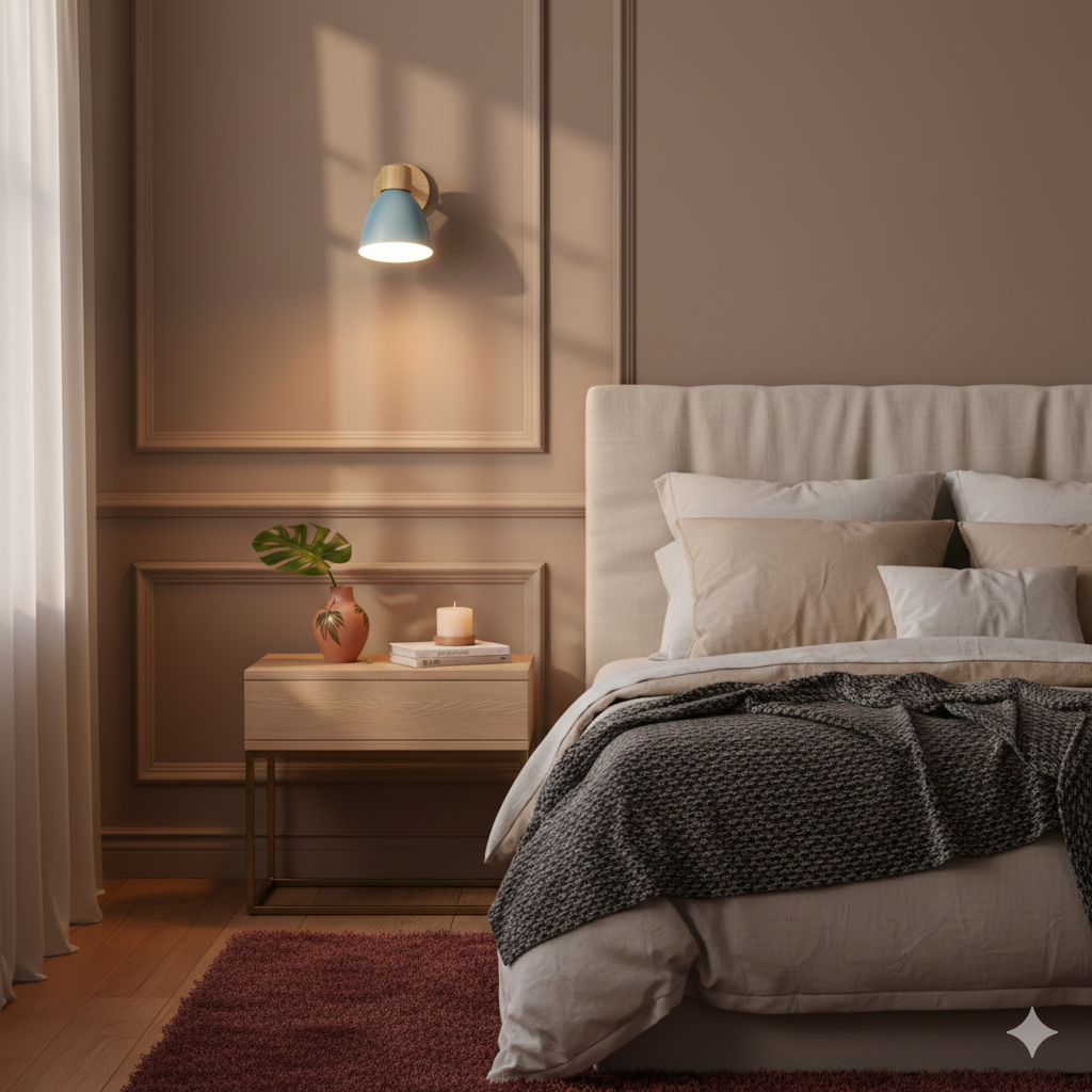 Adjustable Swing Arm Wall Sconce Wooden Base and Metal Shade - Image 14
