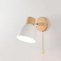 Adjustable Swing Arm Wall Sconce Wooden Base and Metal Shade - Image 17