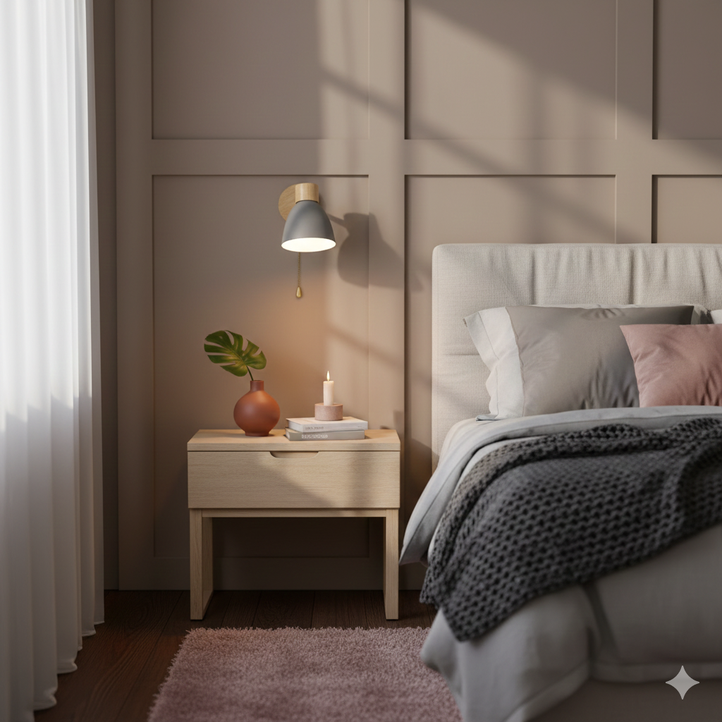 Adjustable Swing Arm Wall Sconce Wooden Base and Metal Shade - Image 24