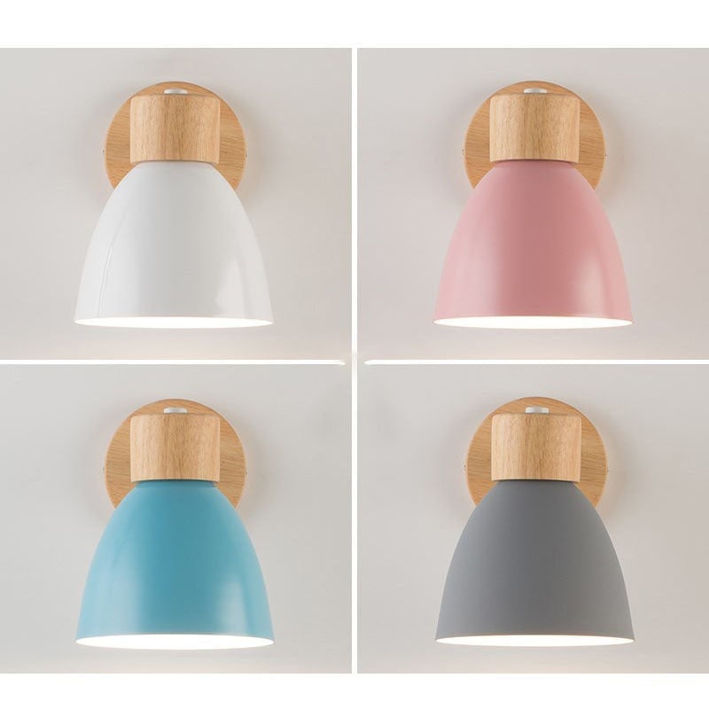 Adjustable Swing Arm Wall Sconce Wooden Base and Metal Shade - Image 29