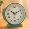 Analog Alarm Clock with Non-Ticking Quartz Movement Backlight and Integrated Stand - Image 1