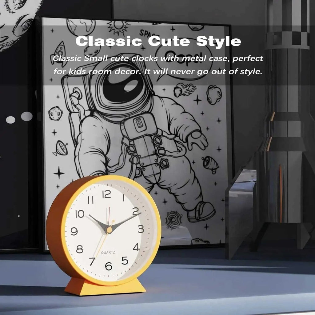 Analog Alarm Clock with Non-Ticking Quartz Movement Backlight and Integrated Stand - Image 15