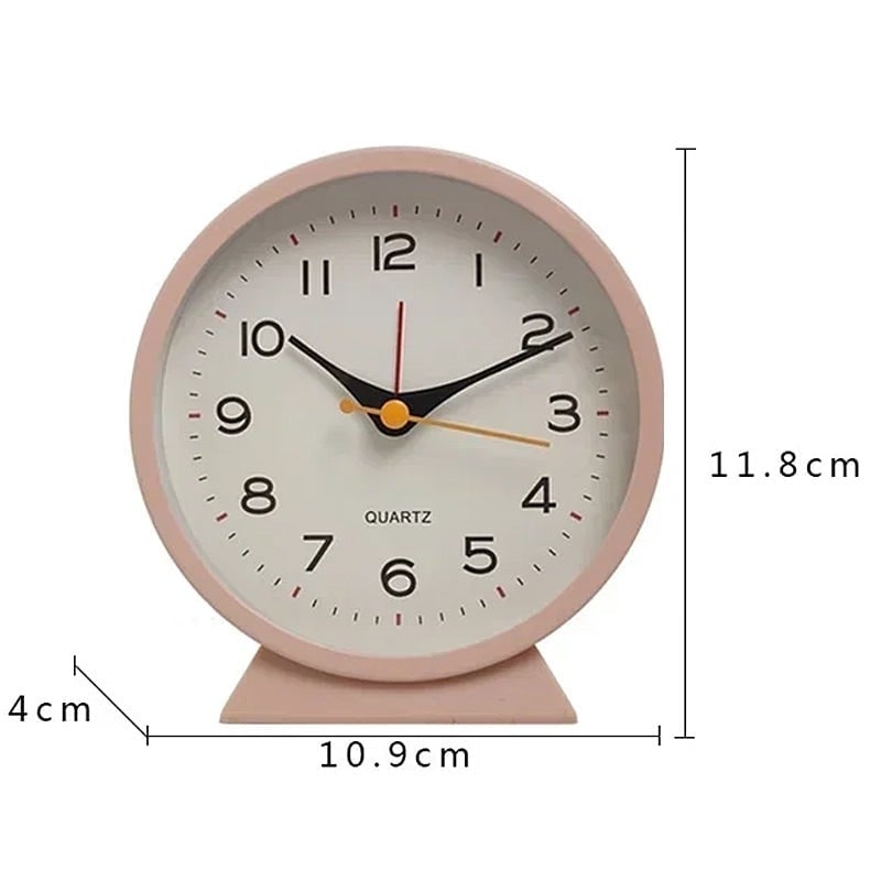 Analog Alarm Clock with Non-Ticking Quartz Movement Backlight and Integrated Stand - Image 17