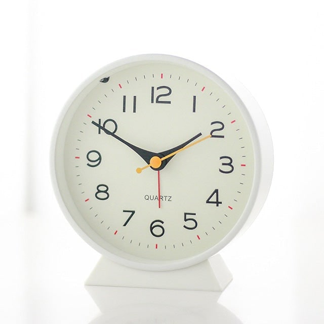 Analog Alarm Clock with Non-Ticking Quartz Movement Backlight and Integrated Stand - Image 18