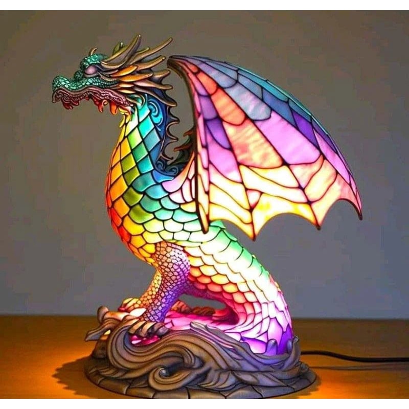 Animal Table Lamp with Stained Glass Design and Warm Ambient Glow - Image 10