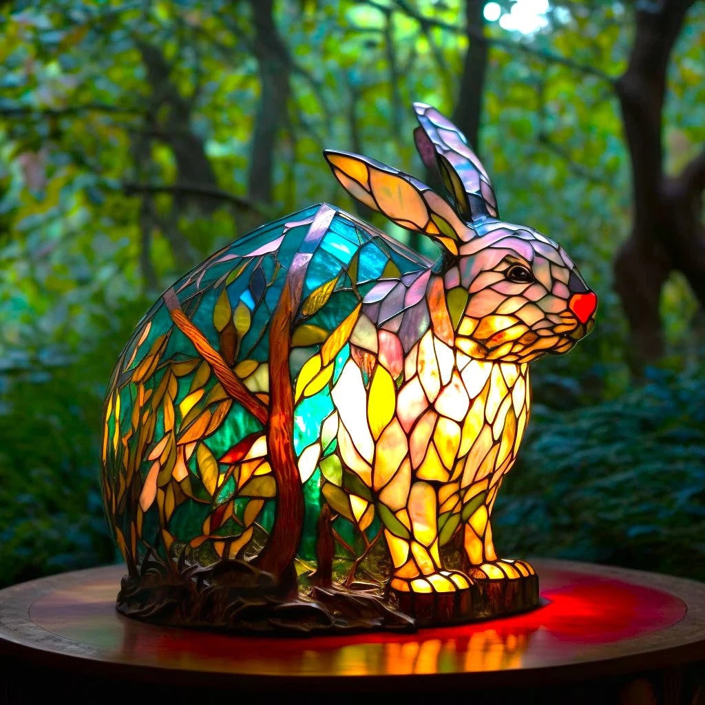 Animal Table Lamp with Stained Glass Design and Warm Ambient Glow - Image 15
