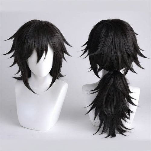 Anime Cosplay Costume with Split-Design Haori Jacket LED Light-Up Mask and Spiky Wig - Image 2