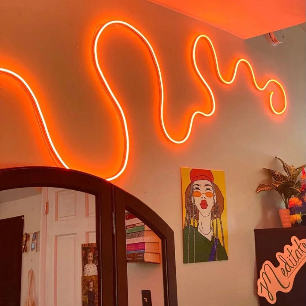 App-Controlled Neon LED Light Strip with Flexible Rope Design and Multicolor Customization - Image 1
