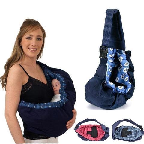 Baby Carrier Sling with Padded Shoulder Strap and Safety Harness - Image 1