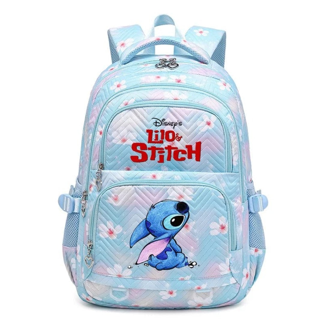 Back to School Quilted Backpack with Character Print and Multiple Pockets - Image 10