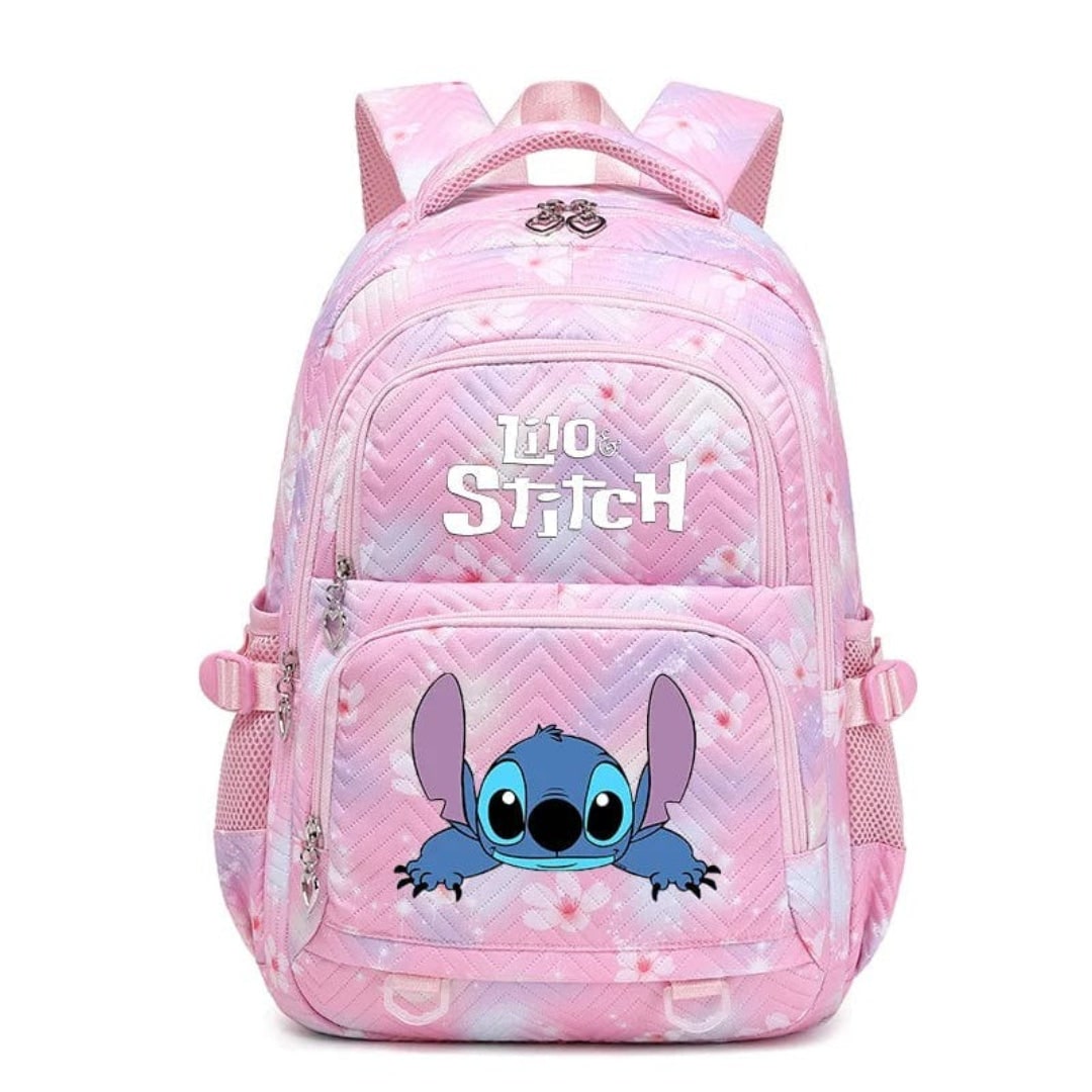 Back to School Quilted Backpack with Character Print and Multiple Pockets - Image 14