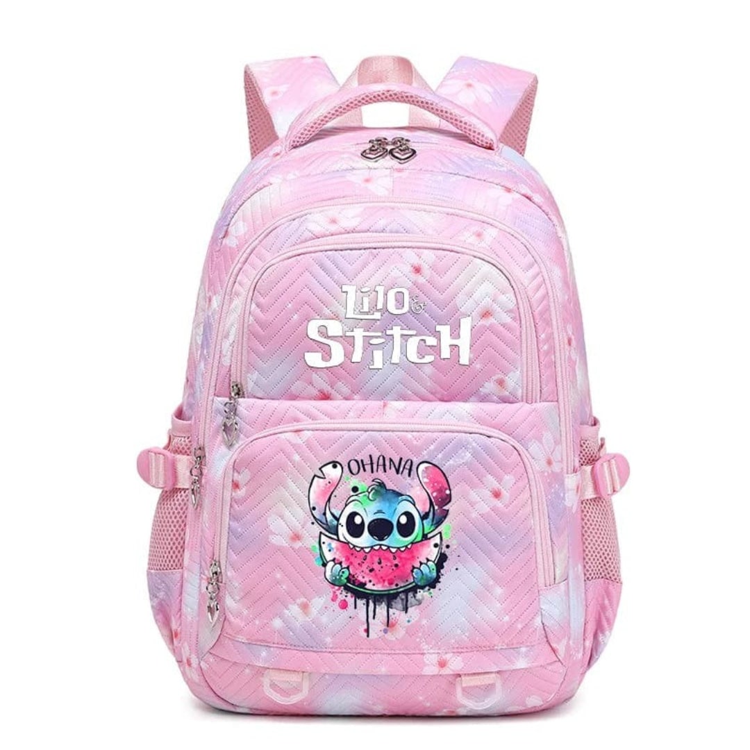 Back to School Quilted Backpack with Character Print and Multiple Pockets - Image 16