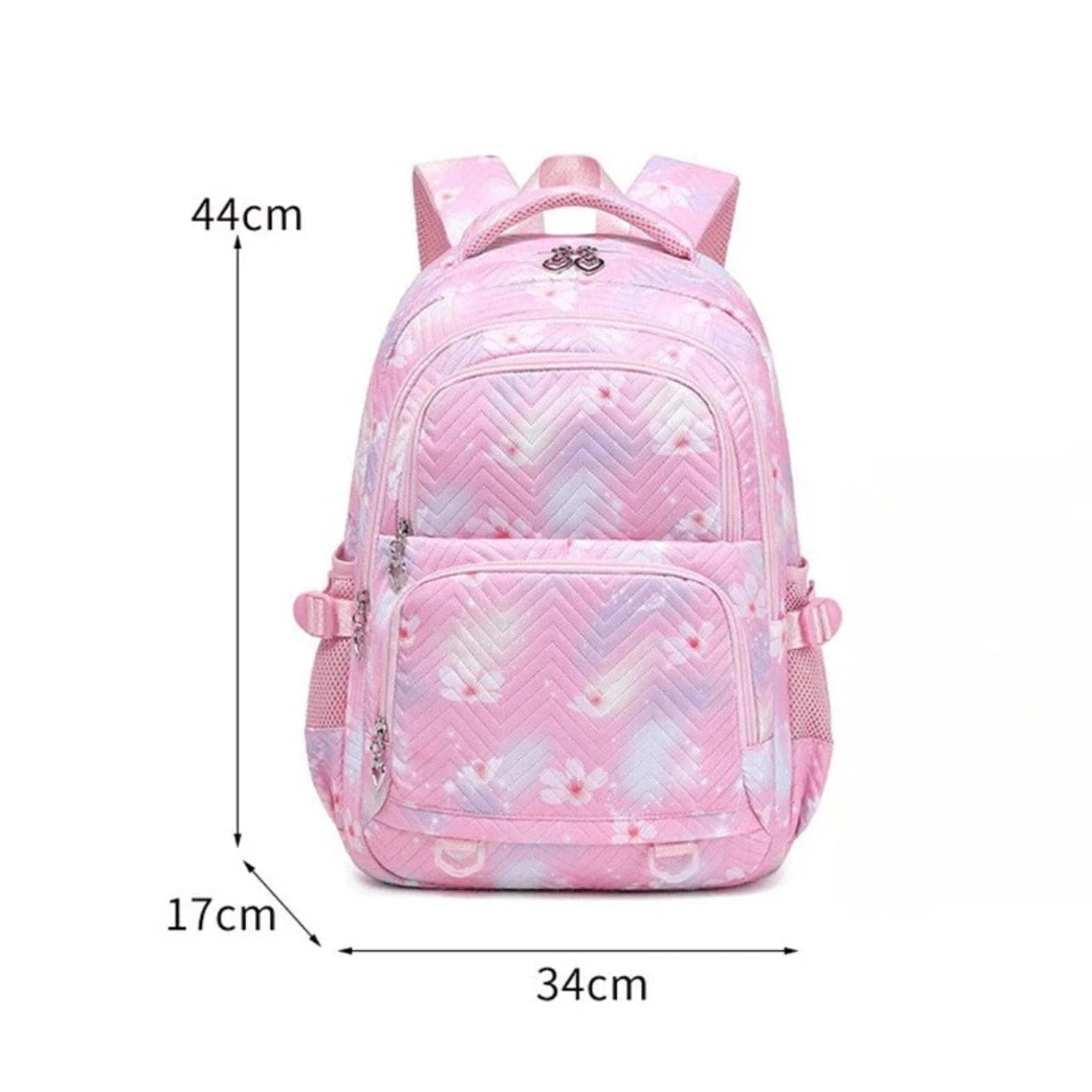 Back to School Quilted Backpack with Character Print and Multiple Pockets - Image 2