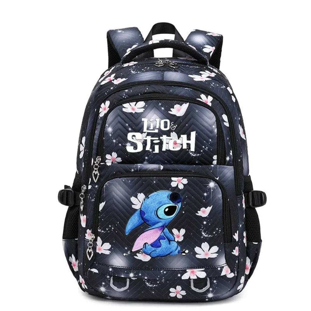 Back to School Quilted Backpack with Character Print and Multiple Pockets - Image 20