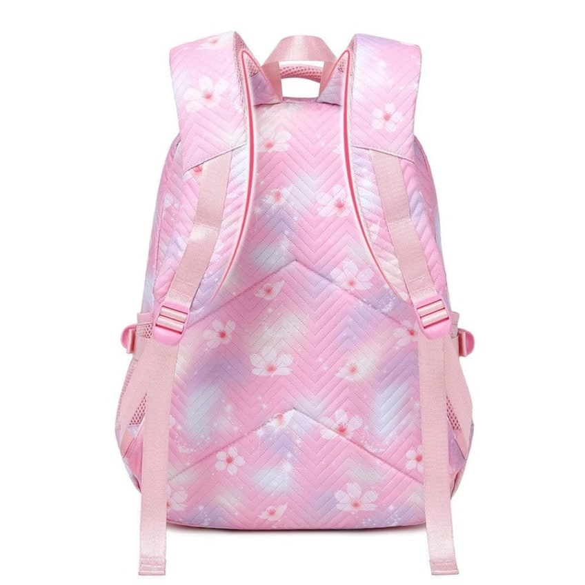 Back to School Quilted Backpack with Character Print and Multiple Pockets - Image 3