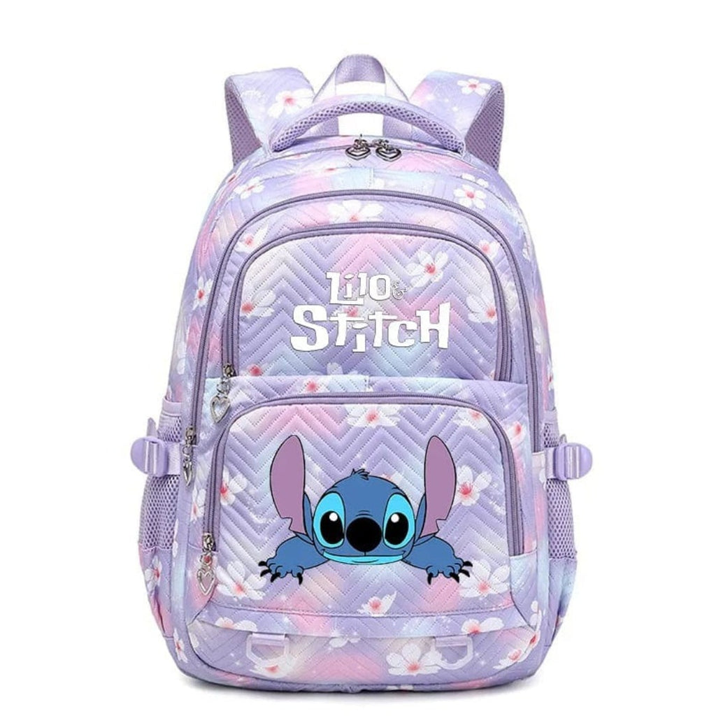 Back to School Quilted Backpack with Character Print and Multiple Pockets - Image 4