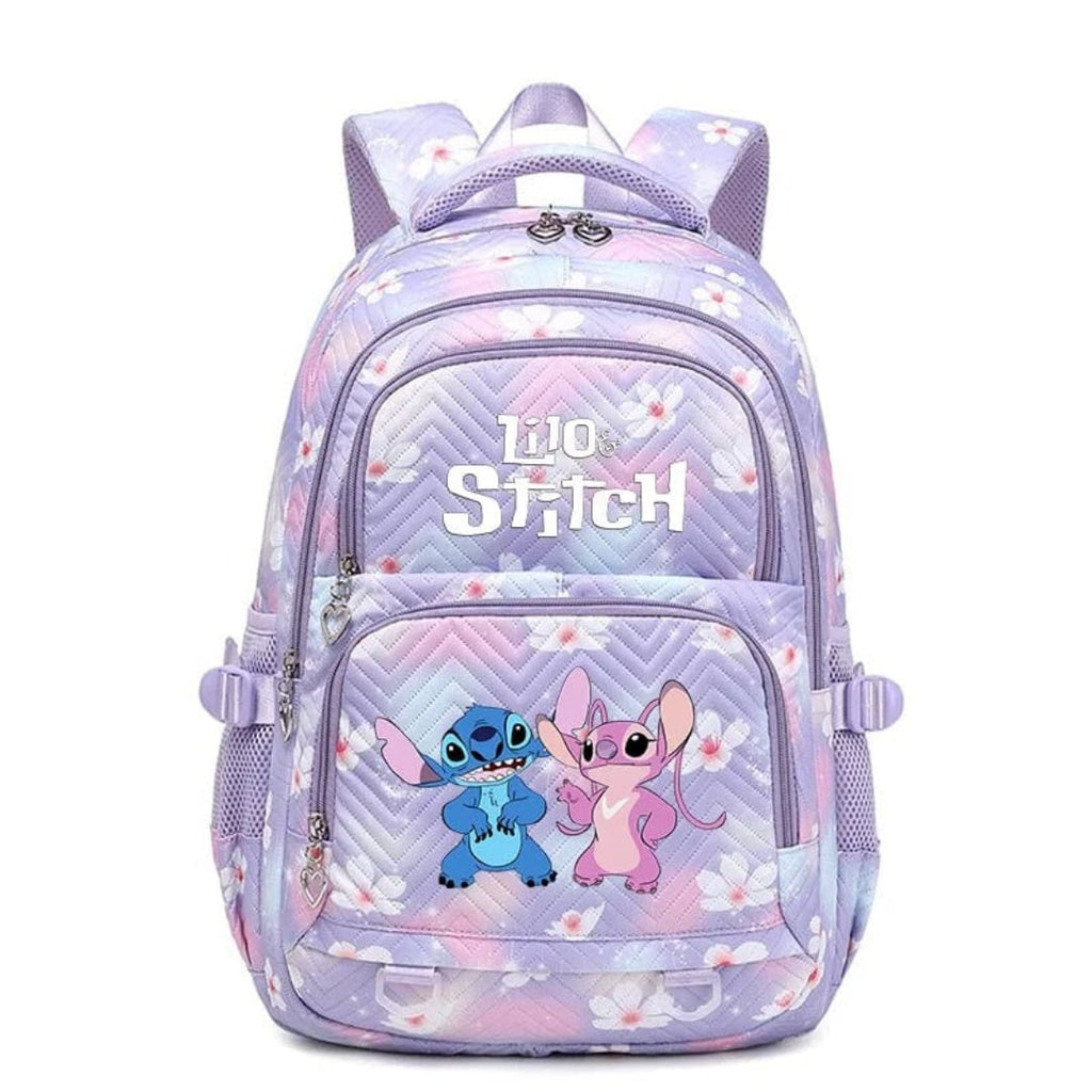 Back to School Quilted Backpack with Character Print and Multiple Pockets - Image 7