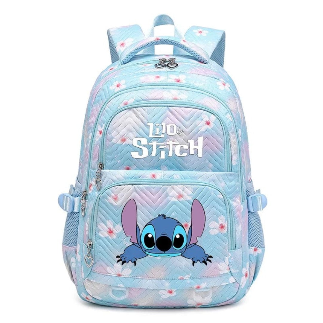 Back to School Quilted Backpack with Character Print and Multiple Pockets - Image 9