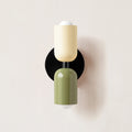Battery Operated Wall Sconce with Dual Capsule Shades and Wireless Cordless Modern Lighting - Image 1