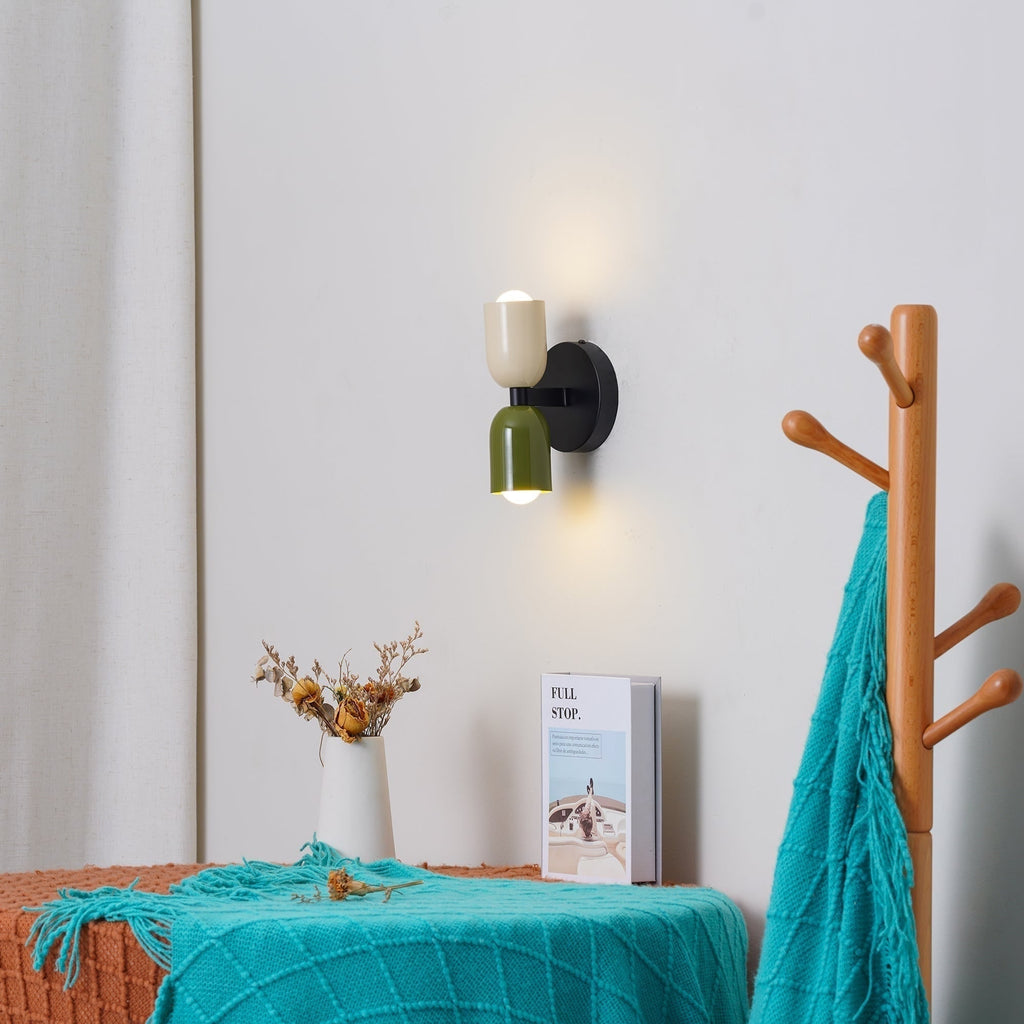 Battery Operated Wall Sconce with Dual Capsule Shades and Wireless Cordless Modern Lighting - Image 13