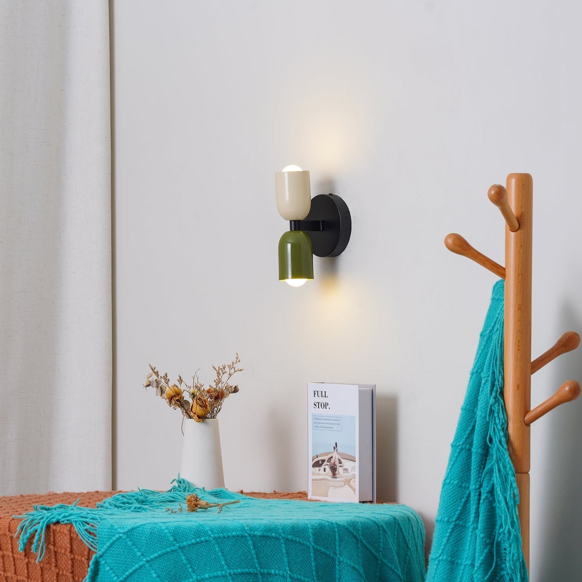 Battery Powered Wall Sconce with Adjustable Double Heads and Cordless Vintage Design - Image 13