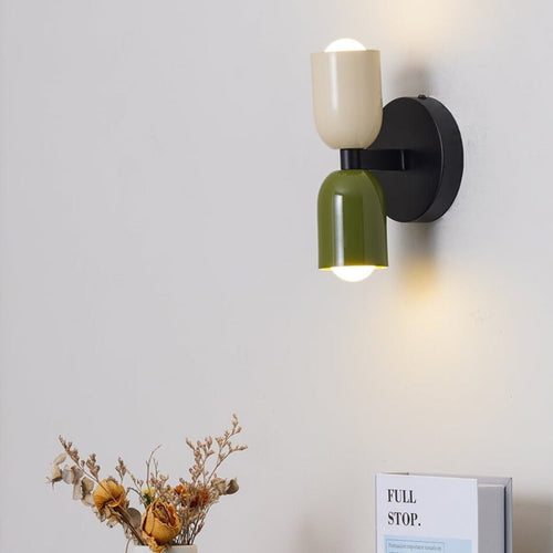 Battery Powered Wall Sconce with Adjustable Double Heads and Cordless Vintage Design - Image 2