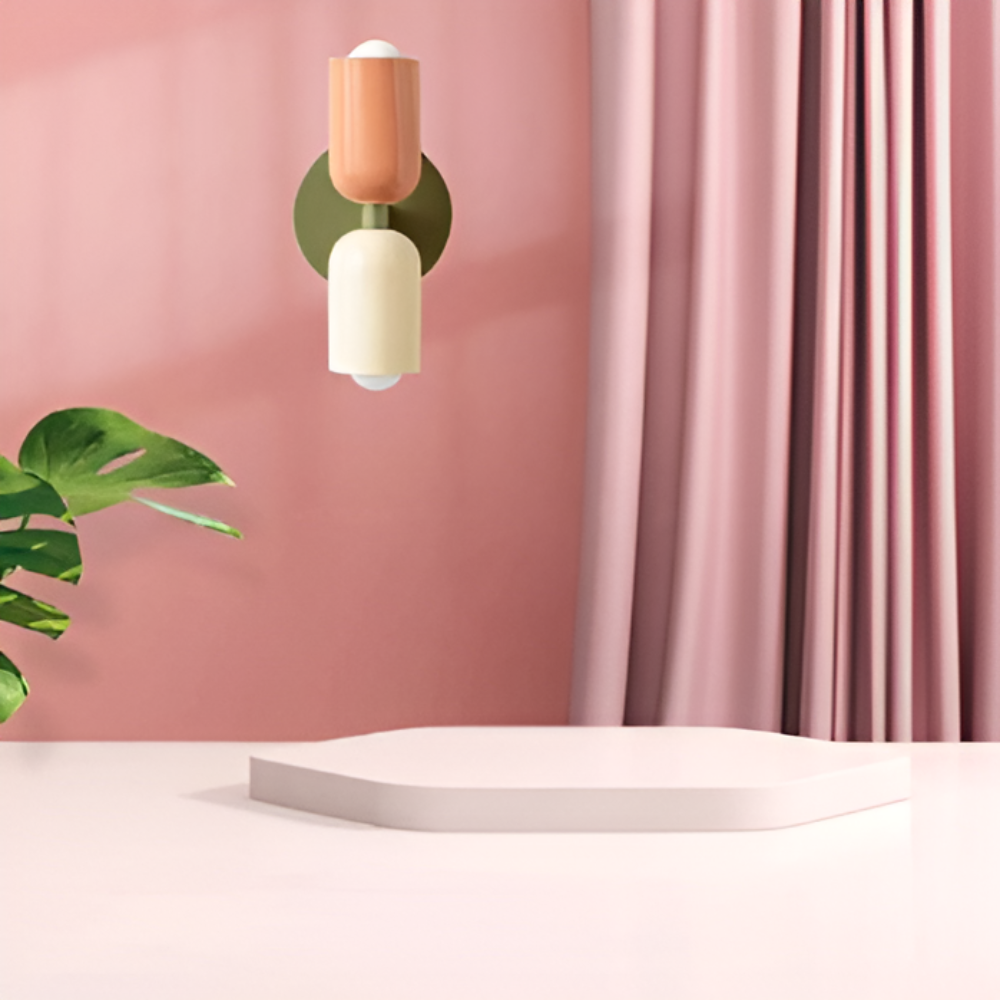 Battery Powered Wall Sconce with Dual Capsule Shades and Cordless Modern Design - Image 3