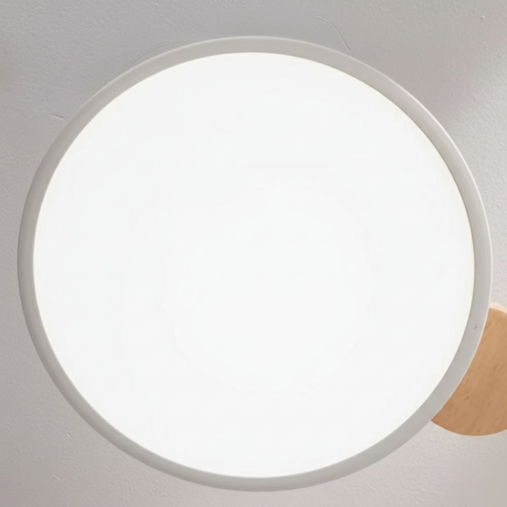 Bedroom Ceiling Light Fixtures Semi Flush LED Modern with Wooden Accents - Image 8