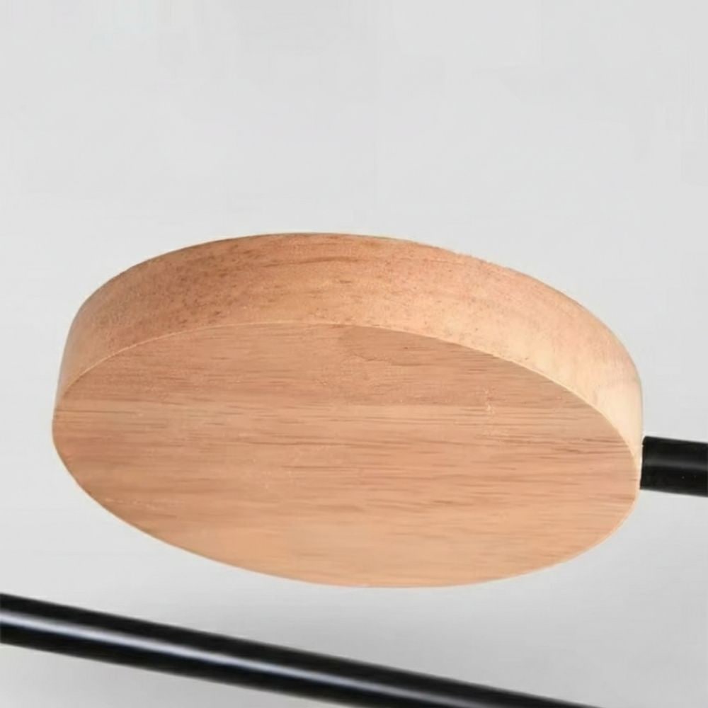 Bedroom Ceiling Light Fixtures Semi Flush LED Modern with Wooden Accents - Image 9