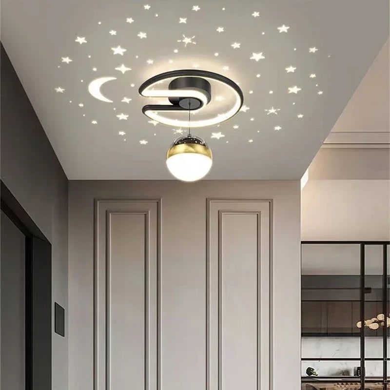 Bedroom Ceiling Light Fixtures with LED Semi Flush Mount Starry Sky Projection - Image 6