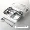 Bento Lunch Box with Stainless Steel Interior Airtight Compartments and Phone Stand Lid - Image 5