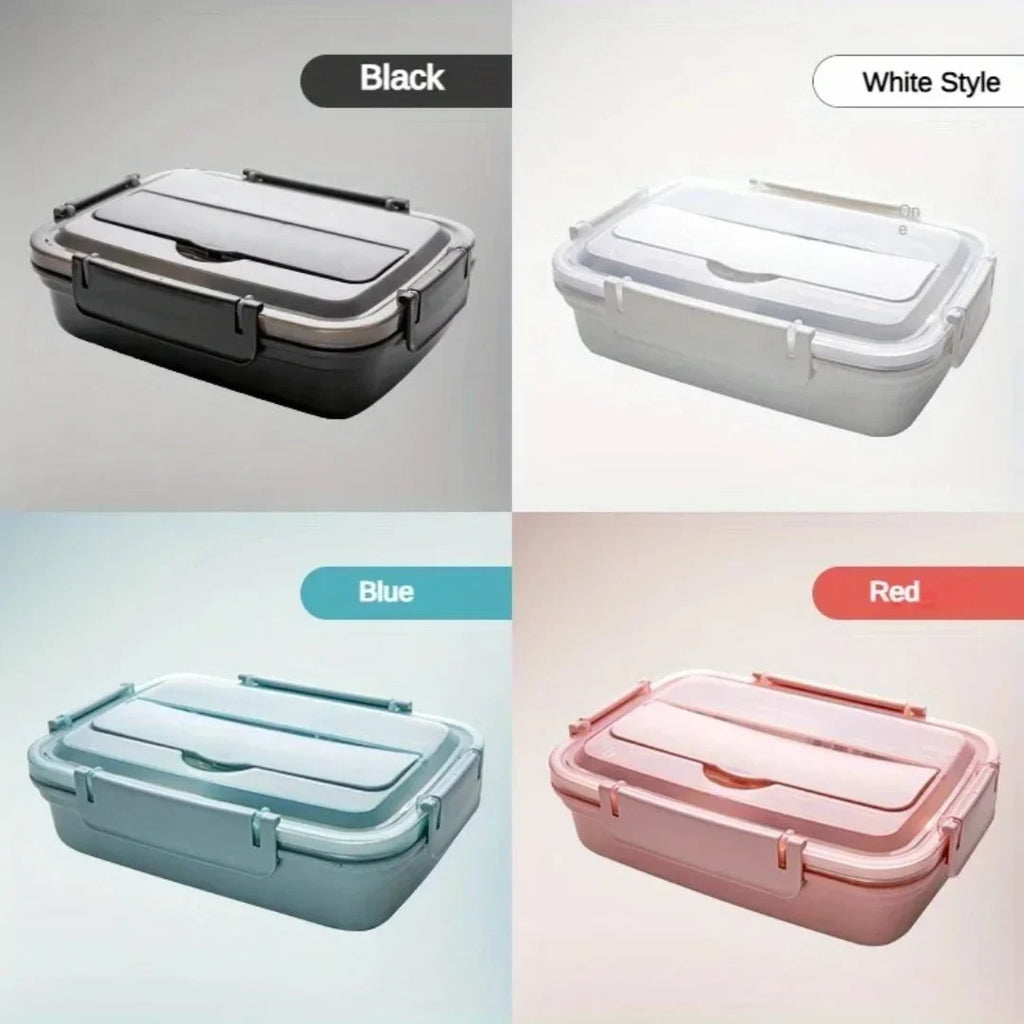 Bento Lunch Box with Stainless Steel Interior Airtight Compartments and Phone Stand Lid - Image 7