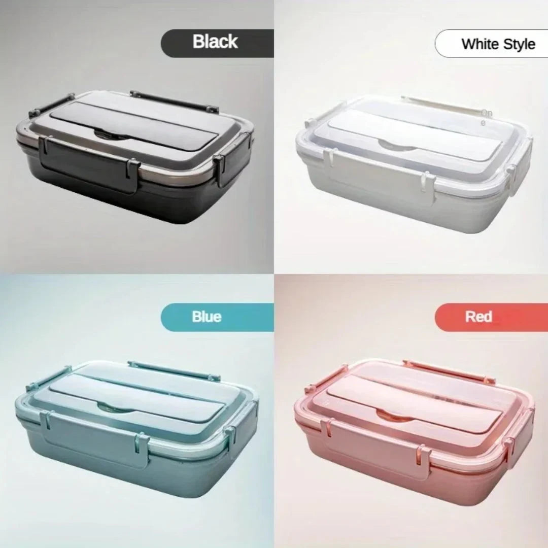 Bento Lunch Box with Stainless Steel Interior Airtight Compartments and Phone Stand Lid - Image 7
