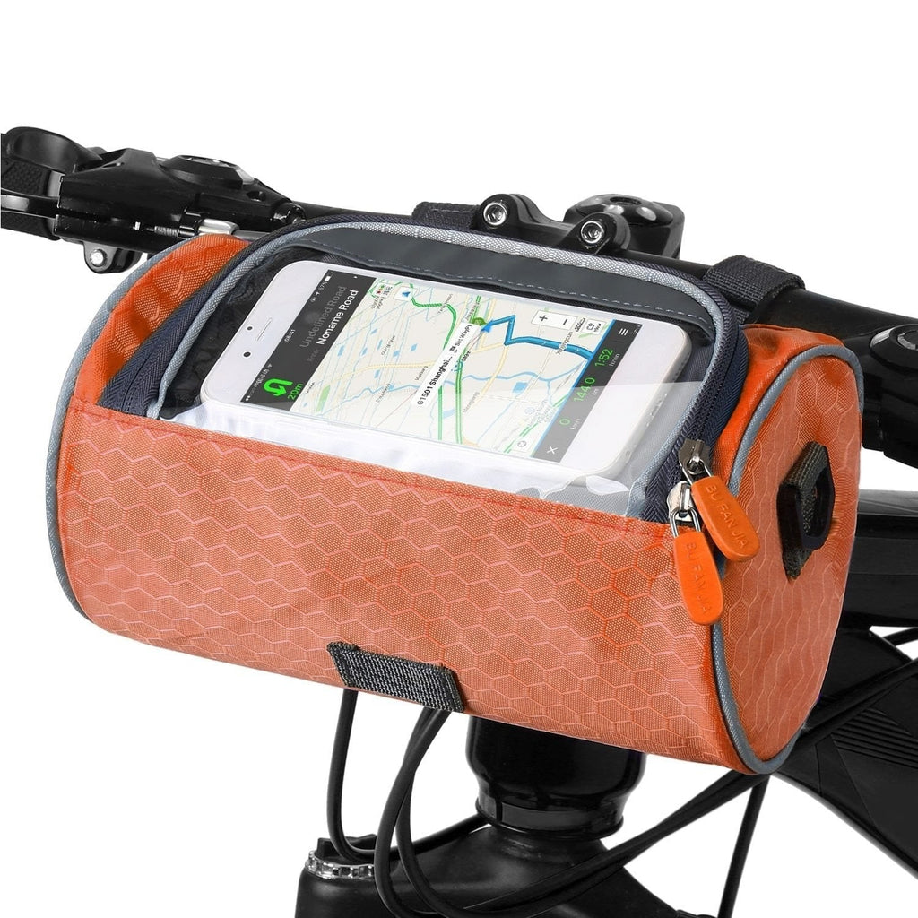 Bike Handlebar Bag with Clear Phone Pocket and Dual Zipper Storage - Image 13