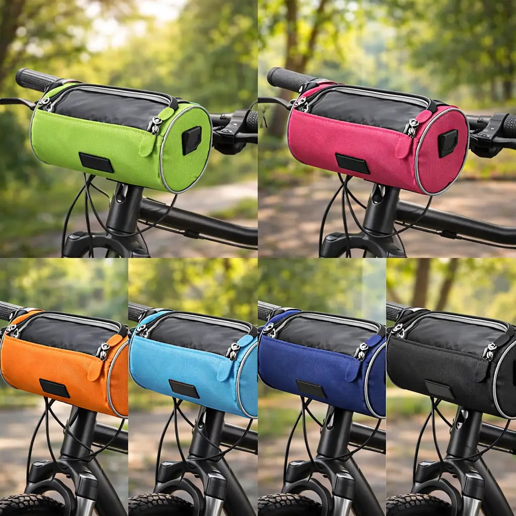 Bike Handlebar Bag with Touchscreen Phone Holder and Reflective Trim - Image 2