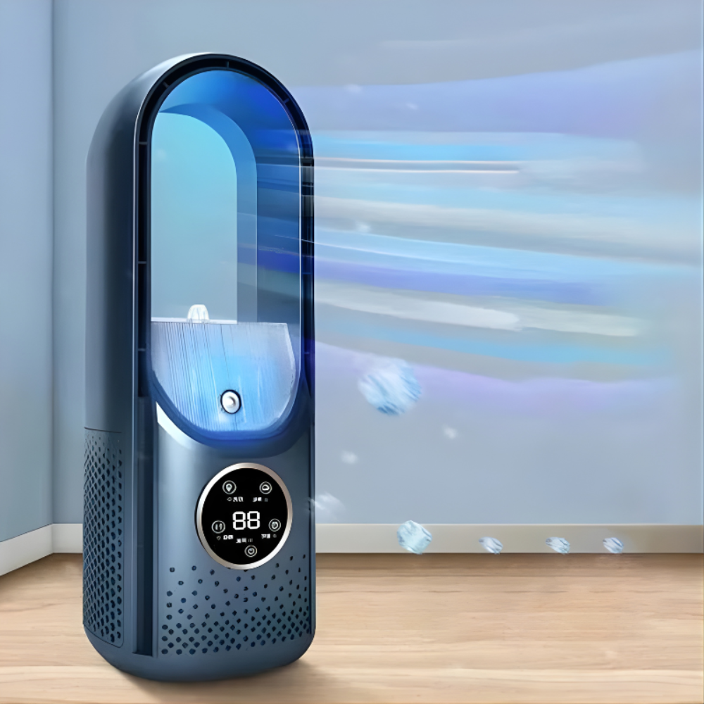 Bladeless Desk Fan with Misting Water Tank and LED Nightlight - Image 7