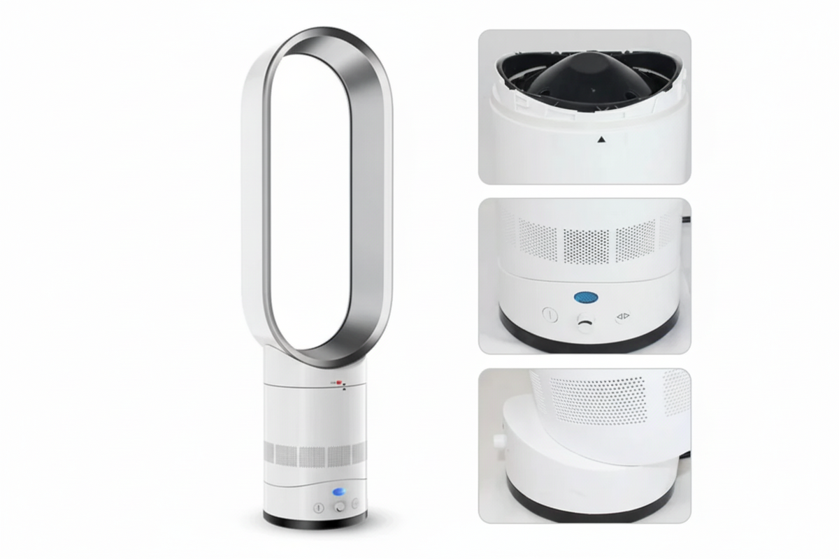 Bladeless Fan with Oscillating Remote Control and Detachable Design for Home Cooling - Image 6