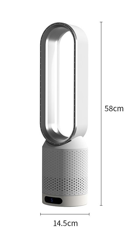 Bladeless Tower Fan with Air Purifier Remote Control and 90° Oscillation - Image 12
