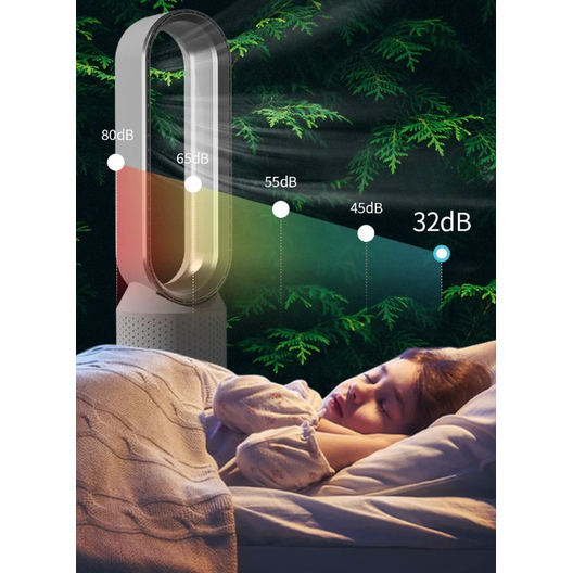 Bladeless Tower Fan with Air Purifier Remote Control and 90° Oscillation - Image 13