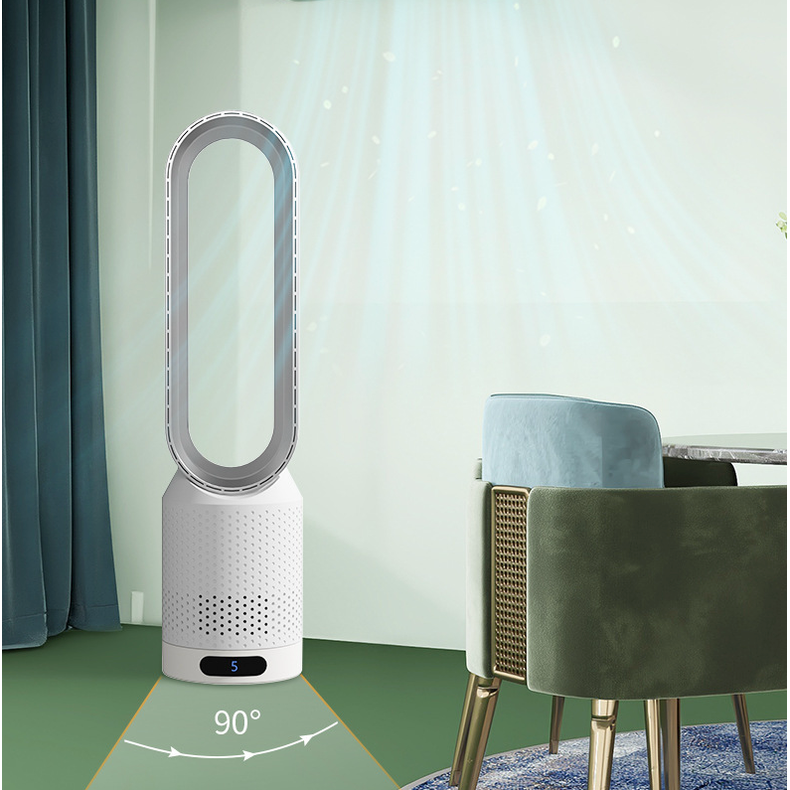 Bladeless Tower Fan with Air Purifier Remote Control and 90° Oscillation - Image 5