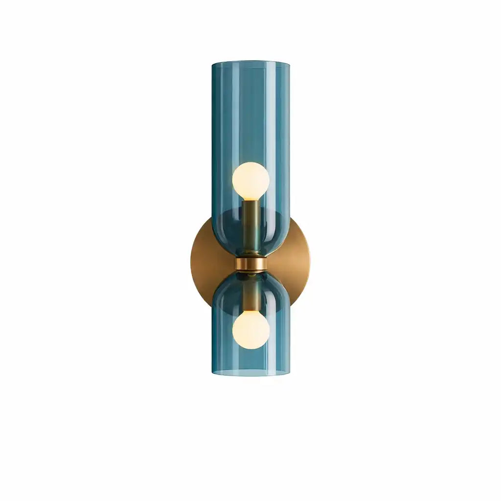 Irina Modern Double-Head Sculpted Glass Wall Light