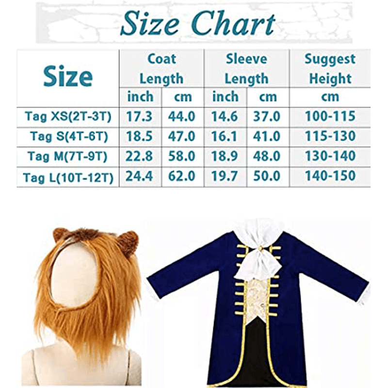 Boys' Halloween Beauty beast mutant Costume with Velvet Jacket and Faux Fur Hood - Image 7