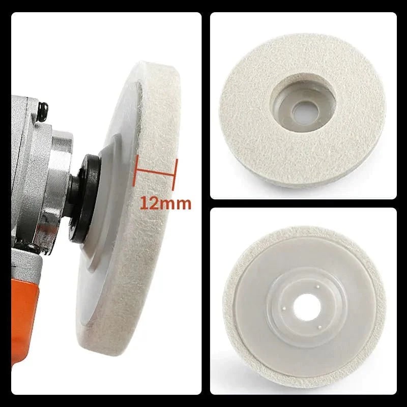 Buffing Wheel for Grinder with Wool Felt Polishing Pad for Angle - Image 3