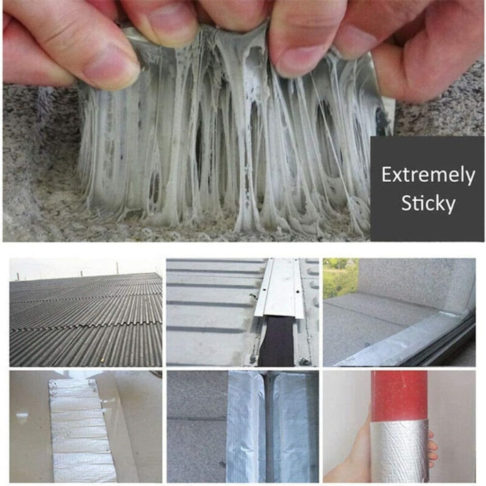 Butyl Tape with Aluminum Foil Backing for Waterproof Sealing and Repair - Image 4