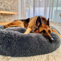 Calming Donut Dog Bed with Plush Raised Rim and Round Nest Design - Image 1