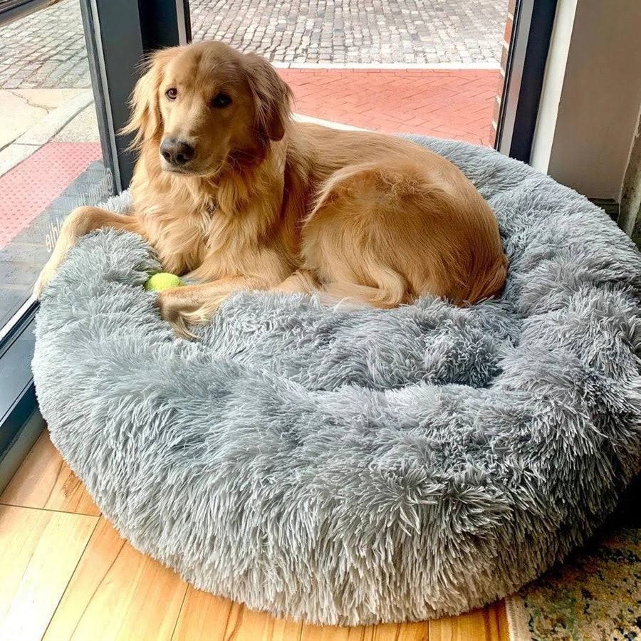 Calming Donut Dog Bed with Plush Raised Rim and Round Nest Design - Image 13