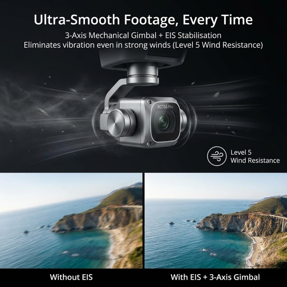 Camera Drone with Brushless Motor GPS Obstacle Avoidance and 3-Axis Gimbal - Image 3