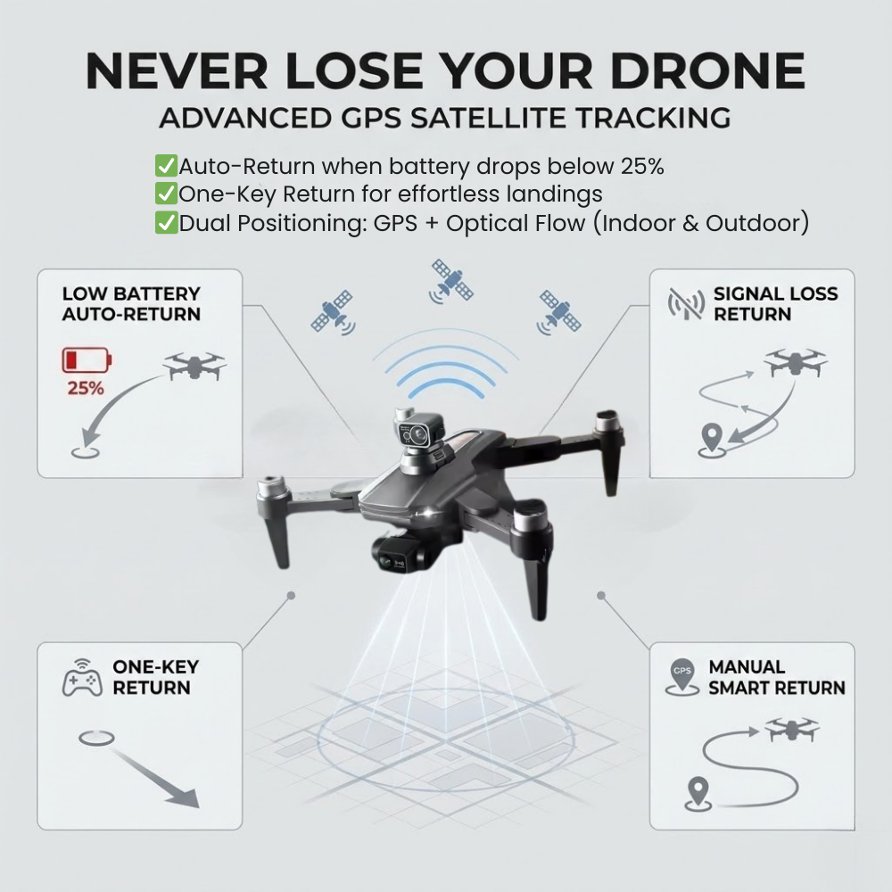 Camera Drone with Brushless Motor GPS Obstacle Avoidance and 3-Axis Gimbal - Image 4